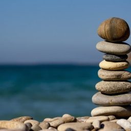 A stack of rocks balancing